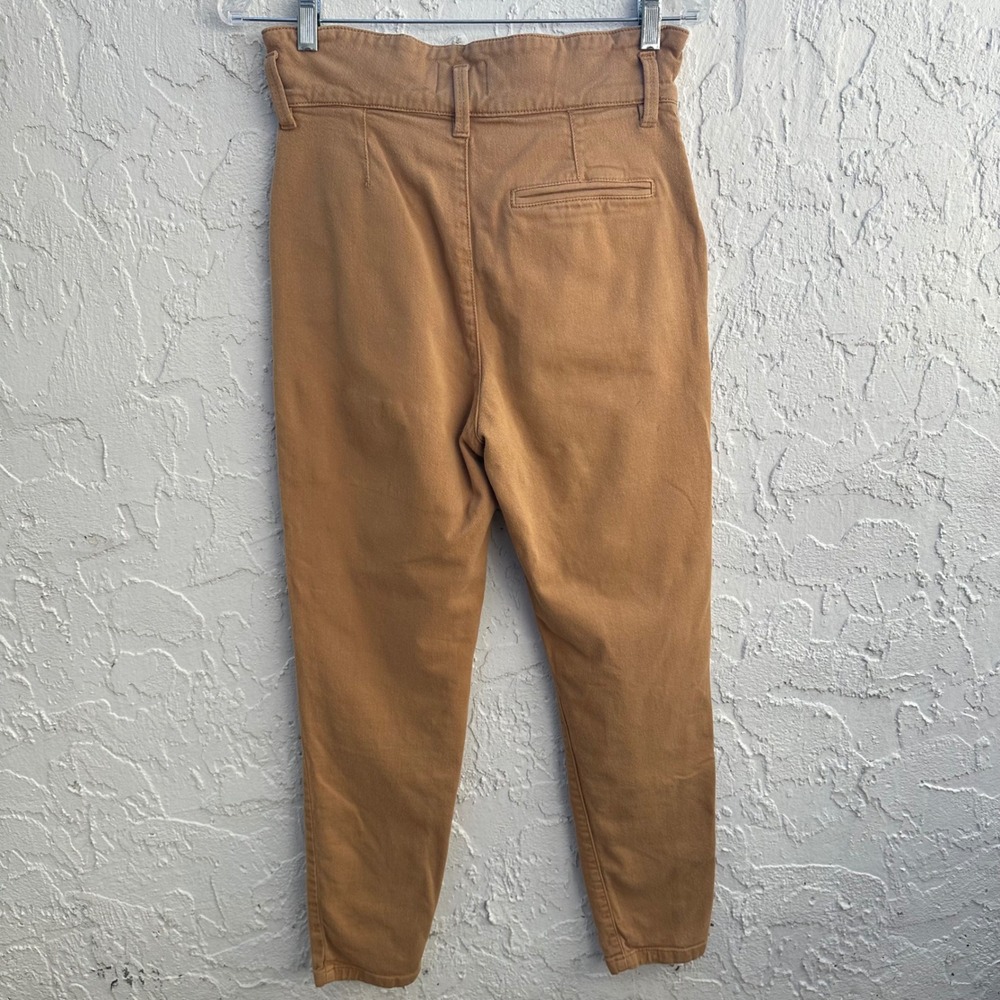 SEZANE High Waisted Pleated Trousers‎ Camel Brown Women 34/US 2 Paperbag Waist - Picture 7 of 9